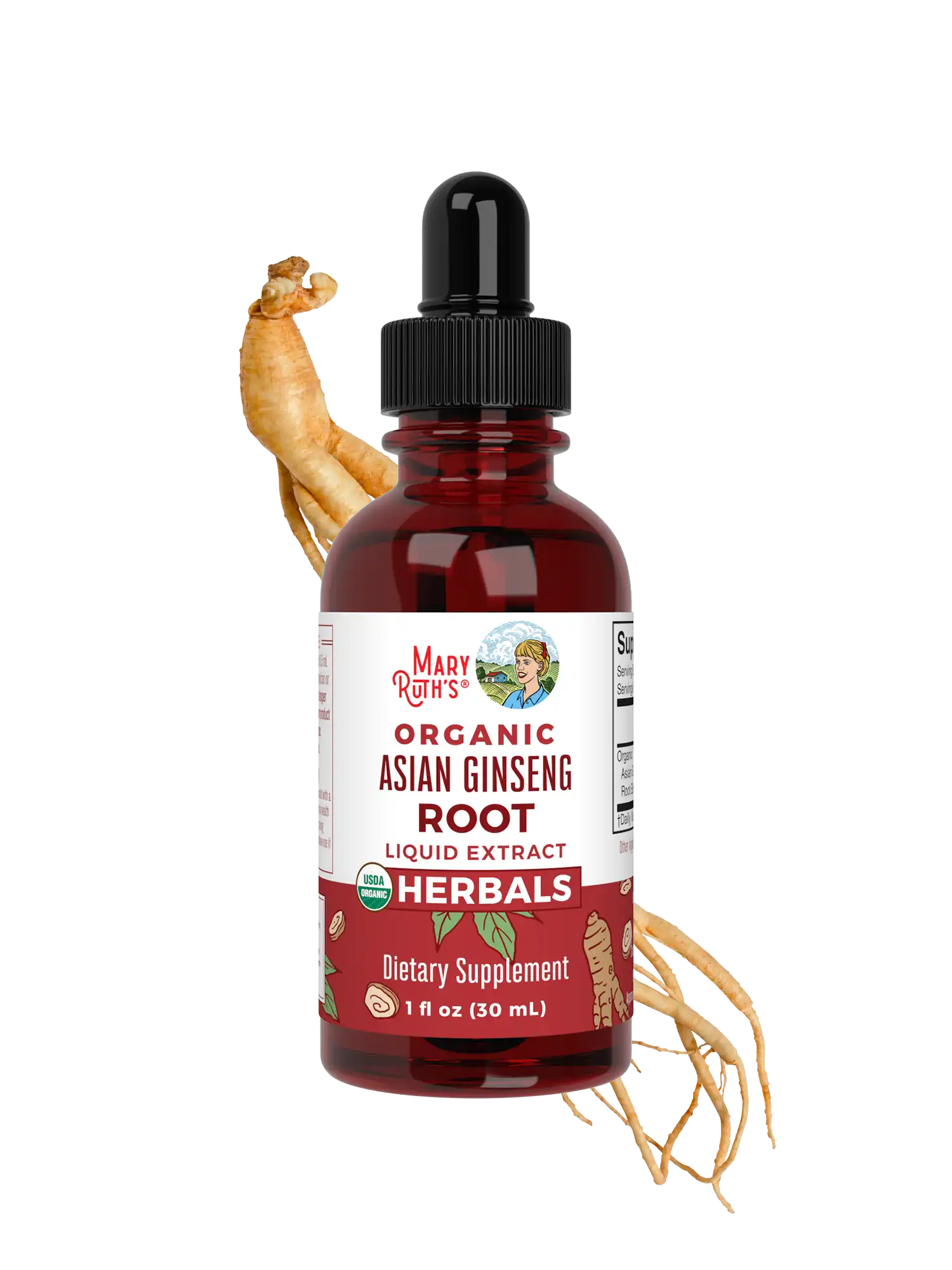 Asian Ginseng Drops, Org, 1 oz