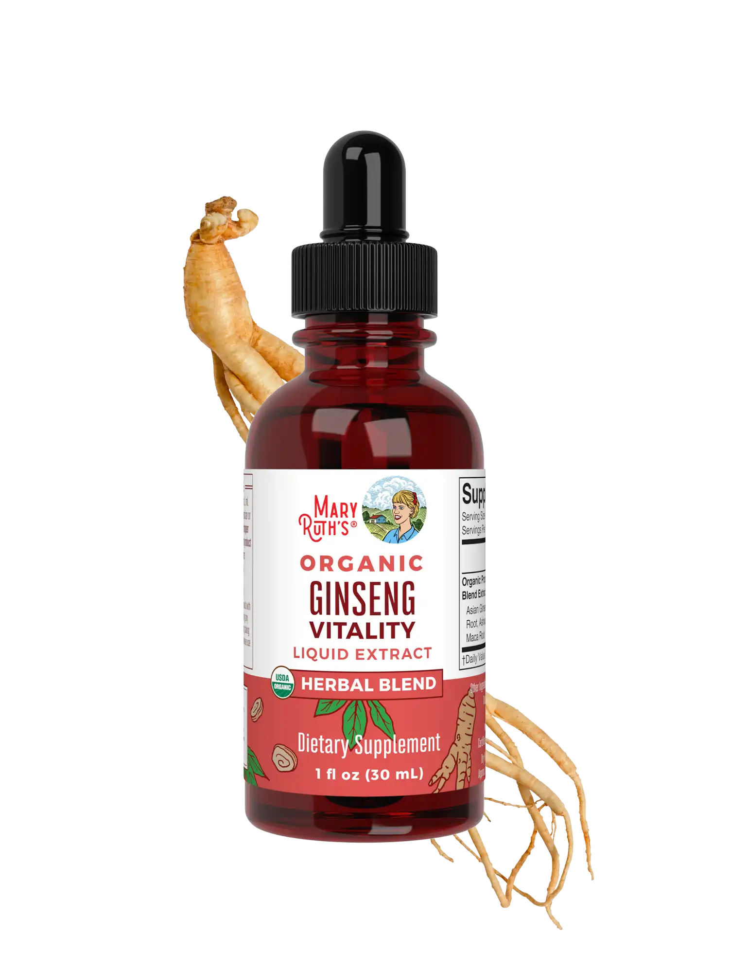 Organic Ginseng Vitality Herbal Blend Liquid Drops