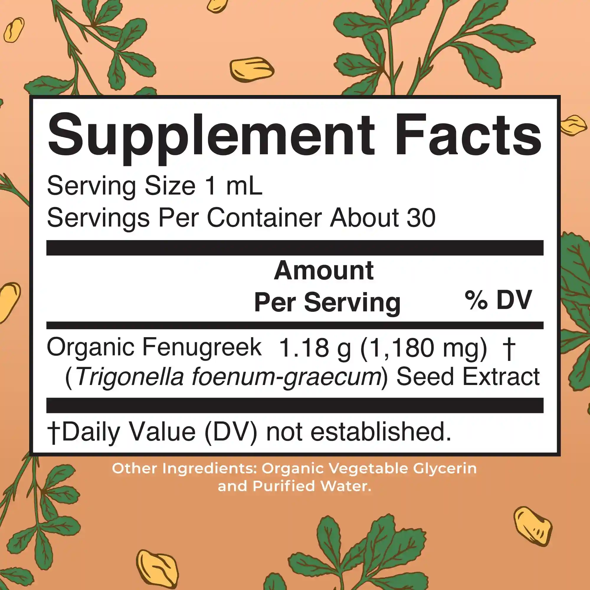 Alternative view of Organic Fenugreek Seed Liquid Extract