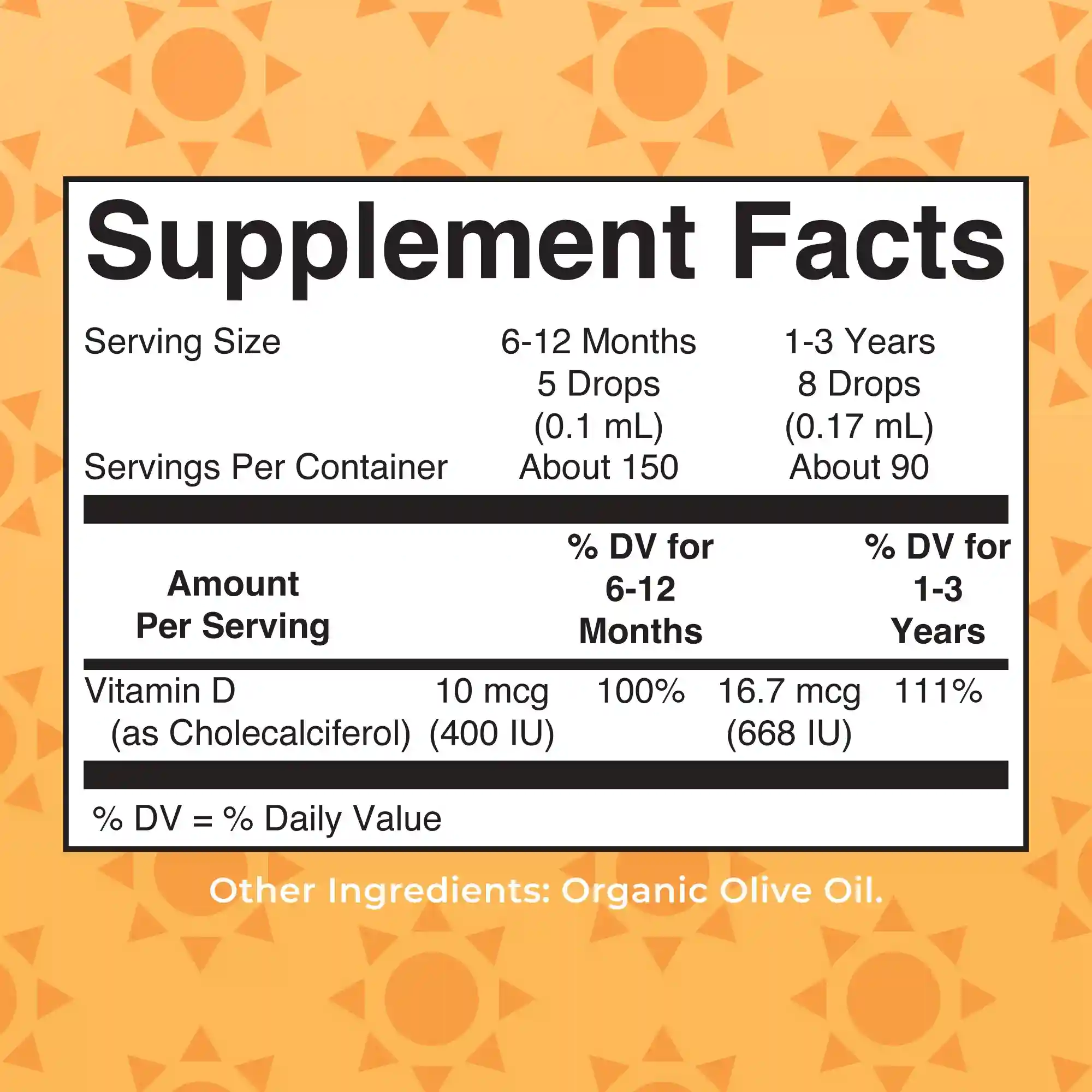 Alternative view of Infant & Toddler Vitamin D3 Organic Liquid Drops
