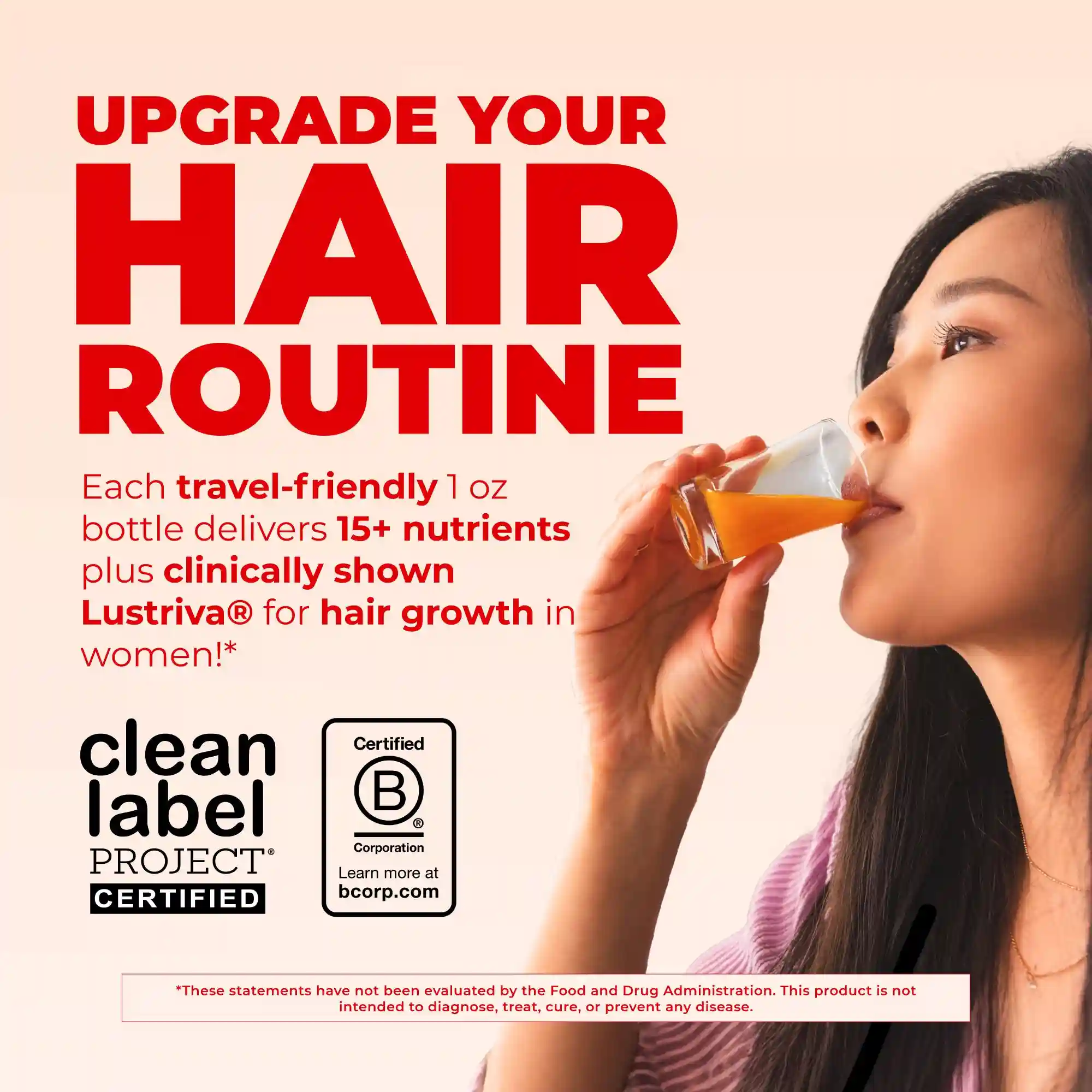 Alternative view of Liquid Morning Multivitamin + Hair Growth Travel Pack