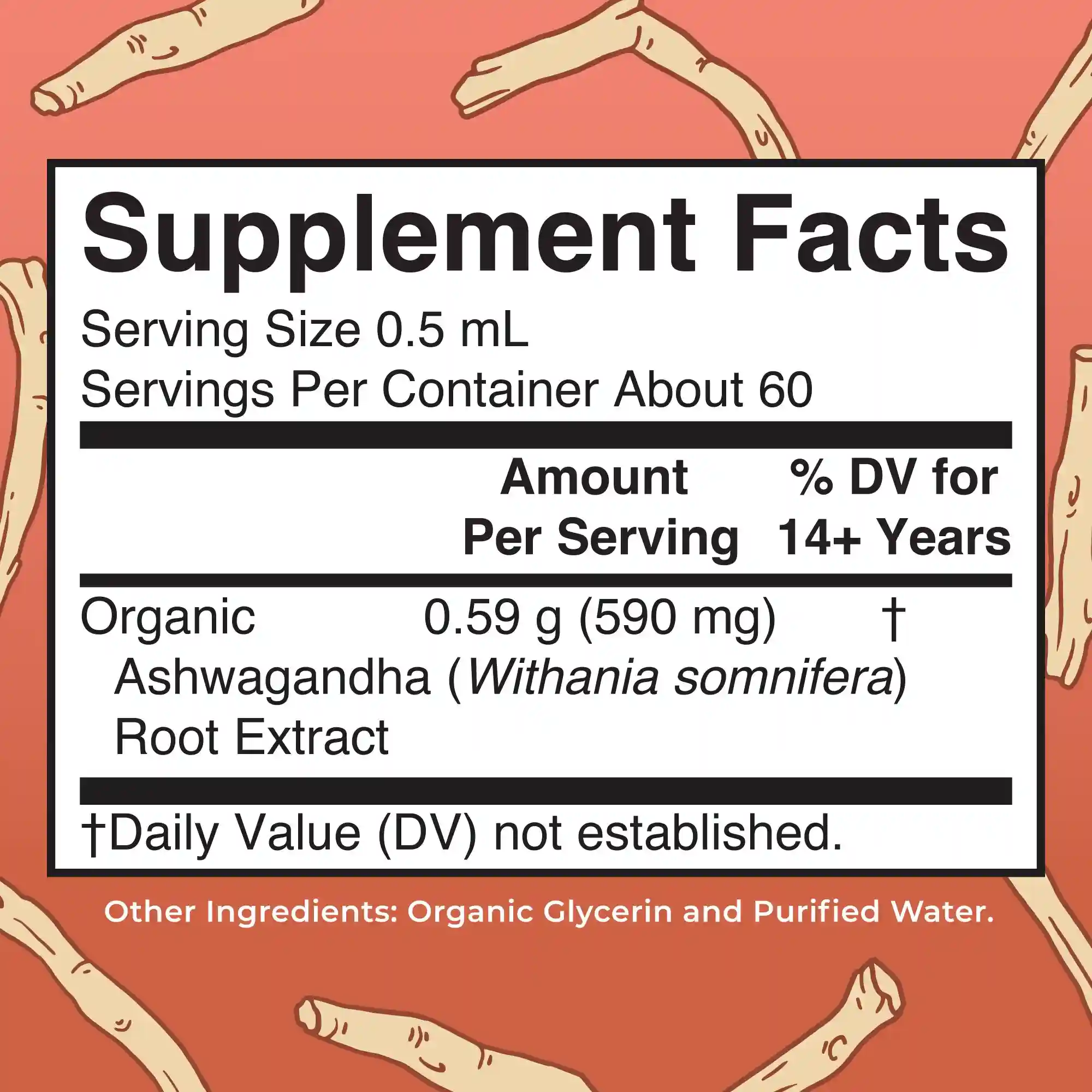 Alternative view of Organic Ashwagandha Root Liquid Drops