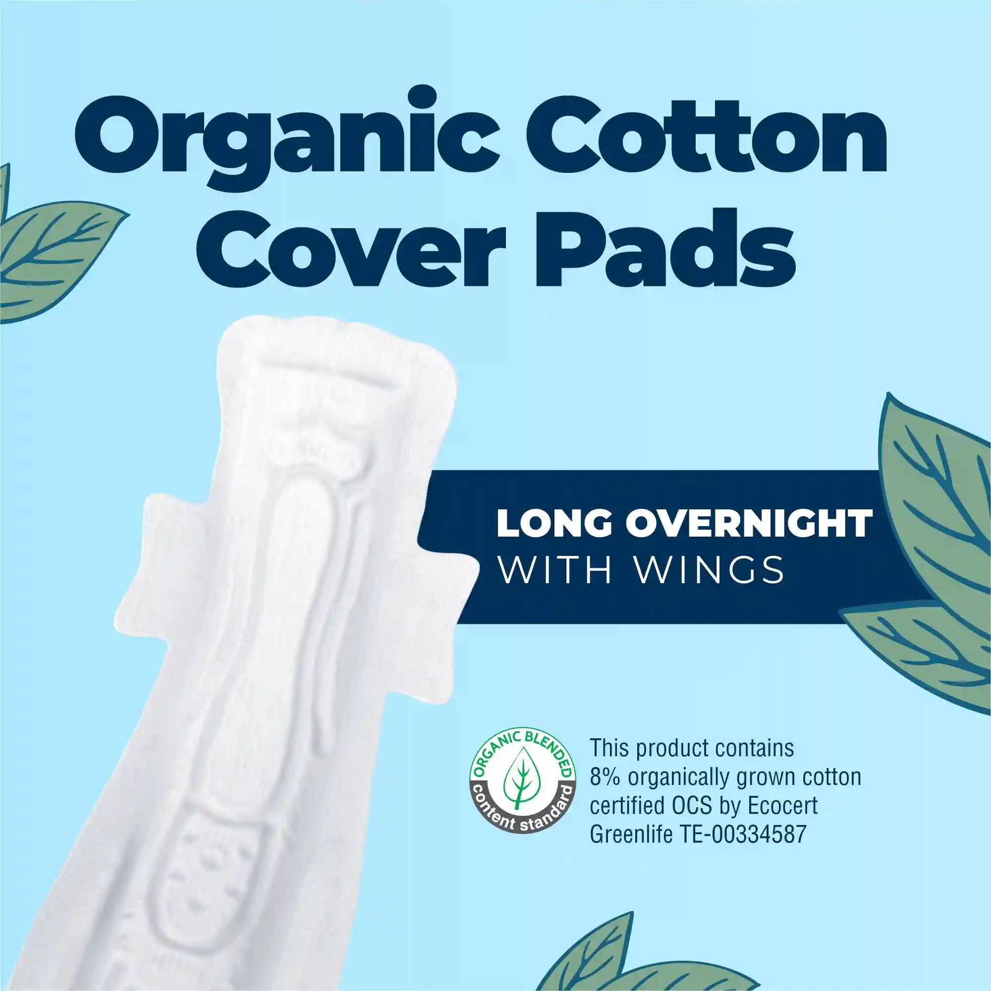 Alternative view of Organic Cotton Cover Pads (Super Long Overnight)