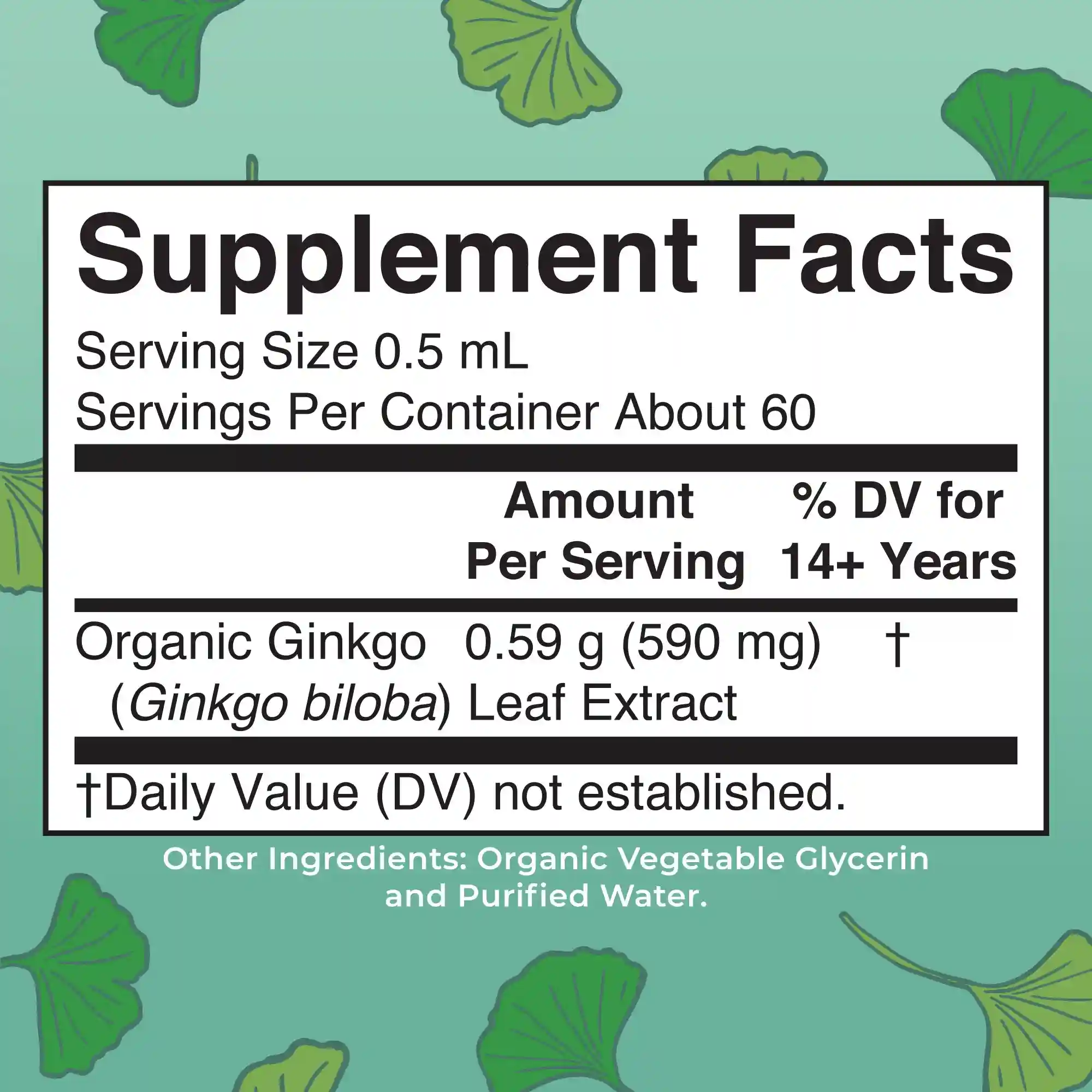 Alternative view of Organic Ginkgo Leaf Liquid Drops