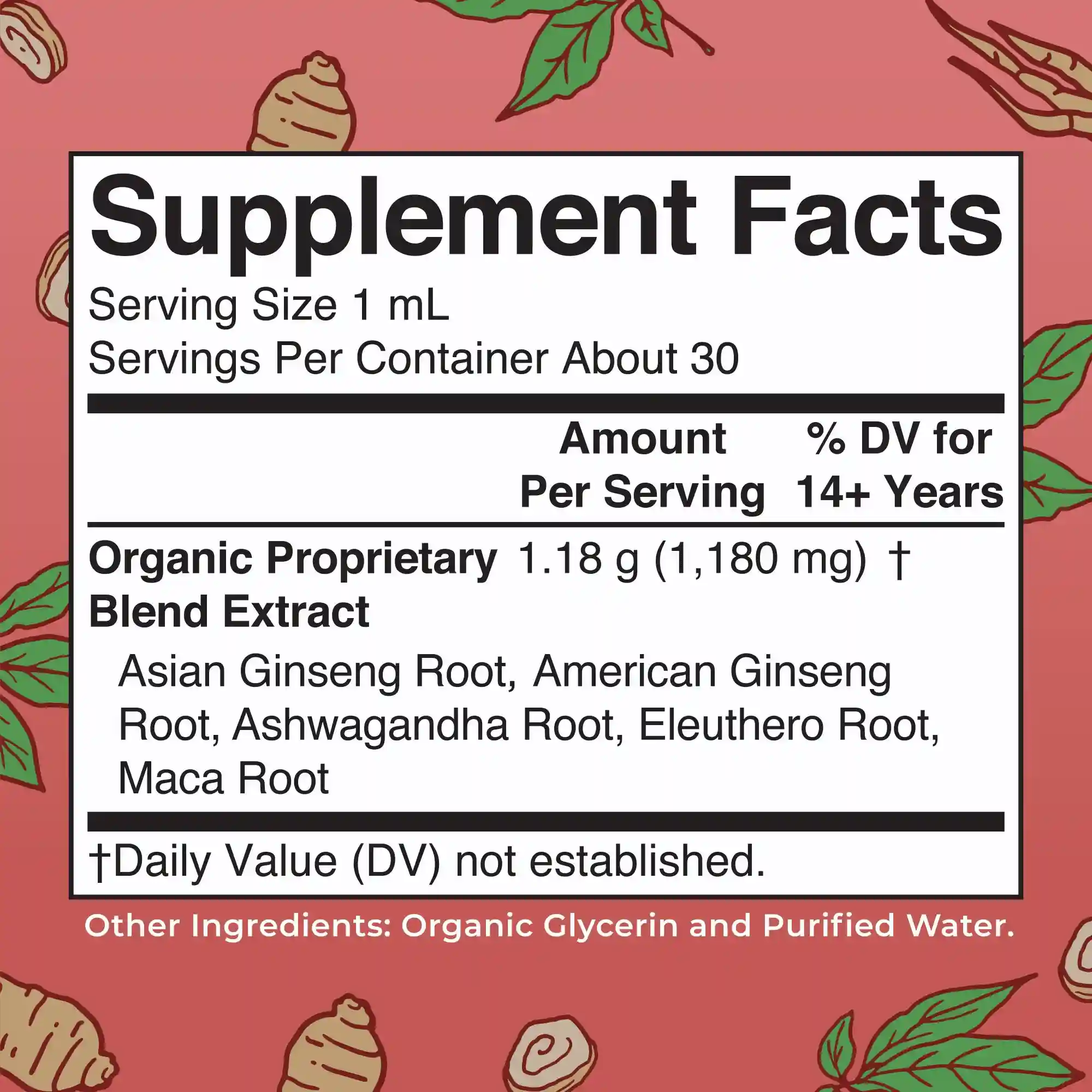 Alternative view of Organic Ginseng Vitality Herbal Blend Liquid Drops