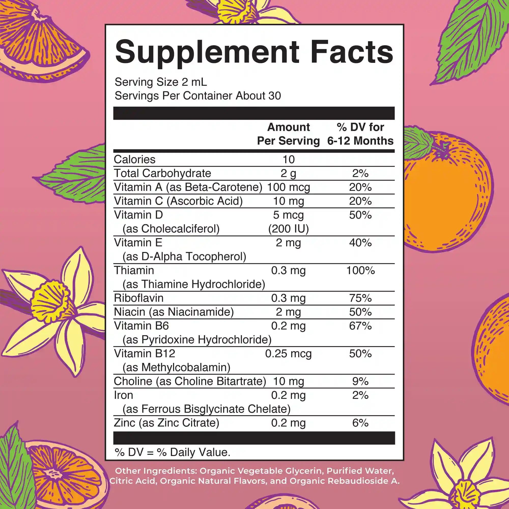 Alternative view of Organic Infant Multivitamin with Iron Liquid Drops