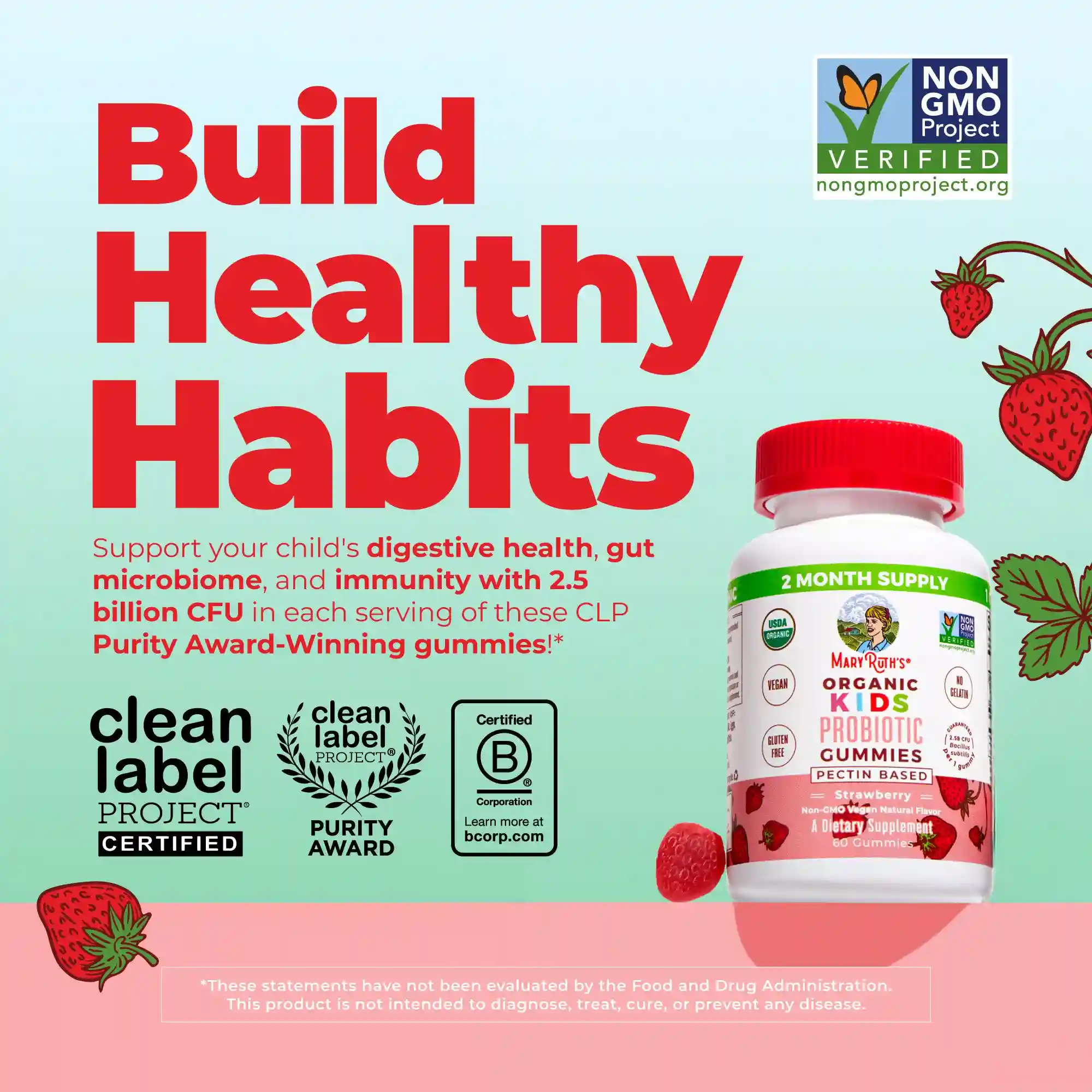 Alternative view of Organic Kids Probiotic Gummies