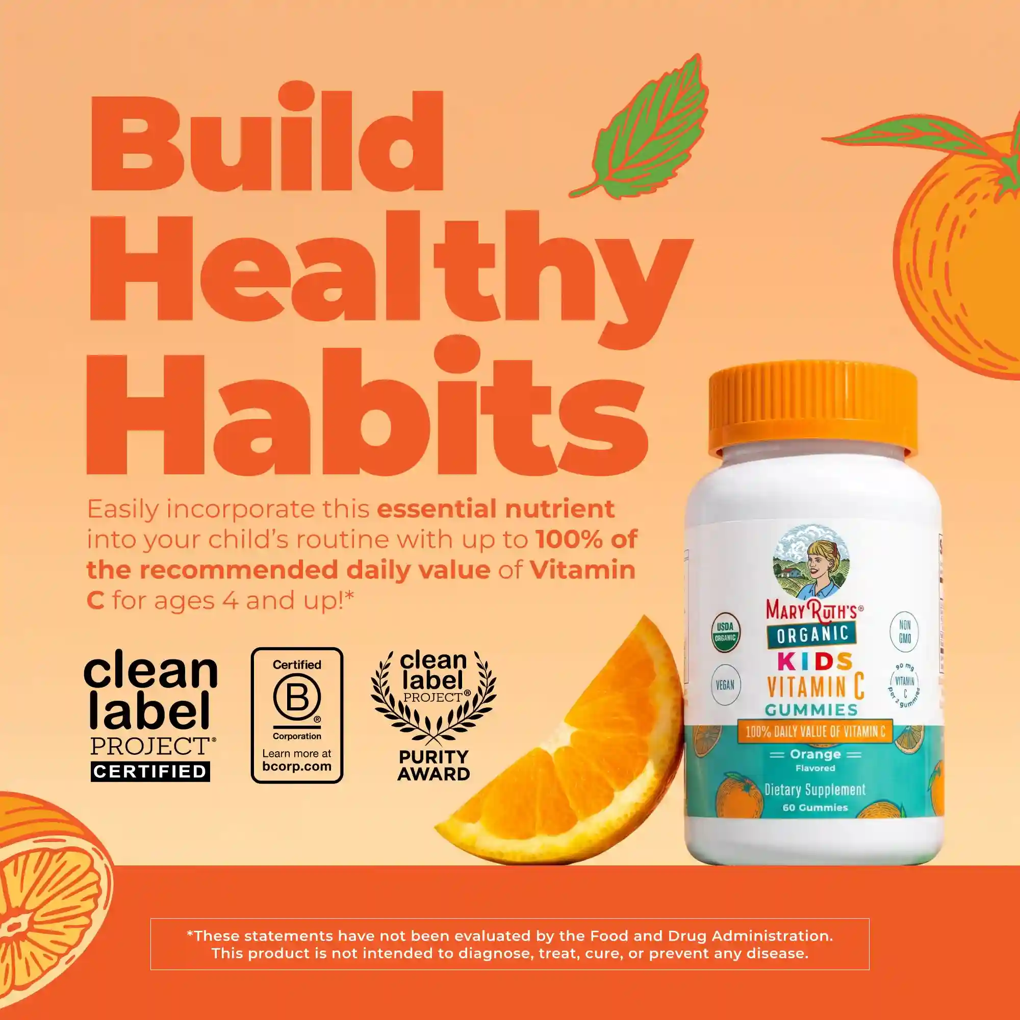 Alternative view of Organic Kids Vitamin C Gummies