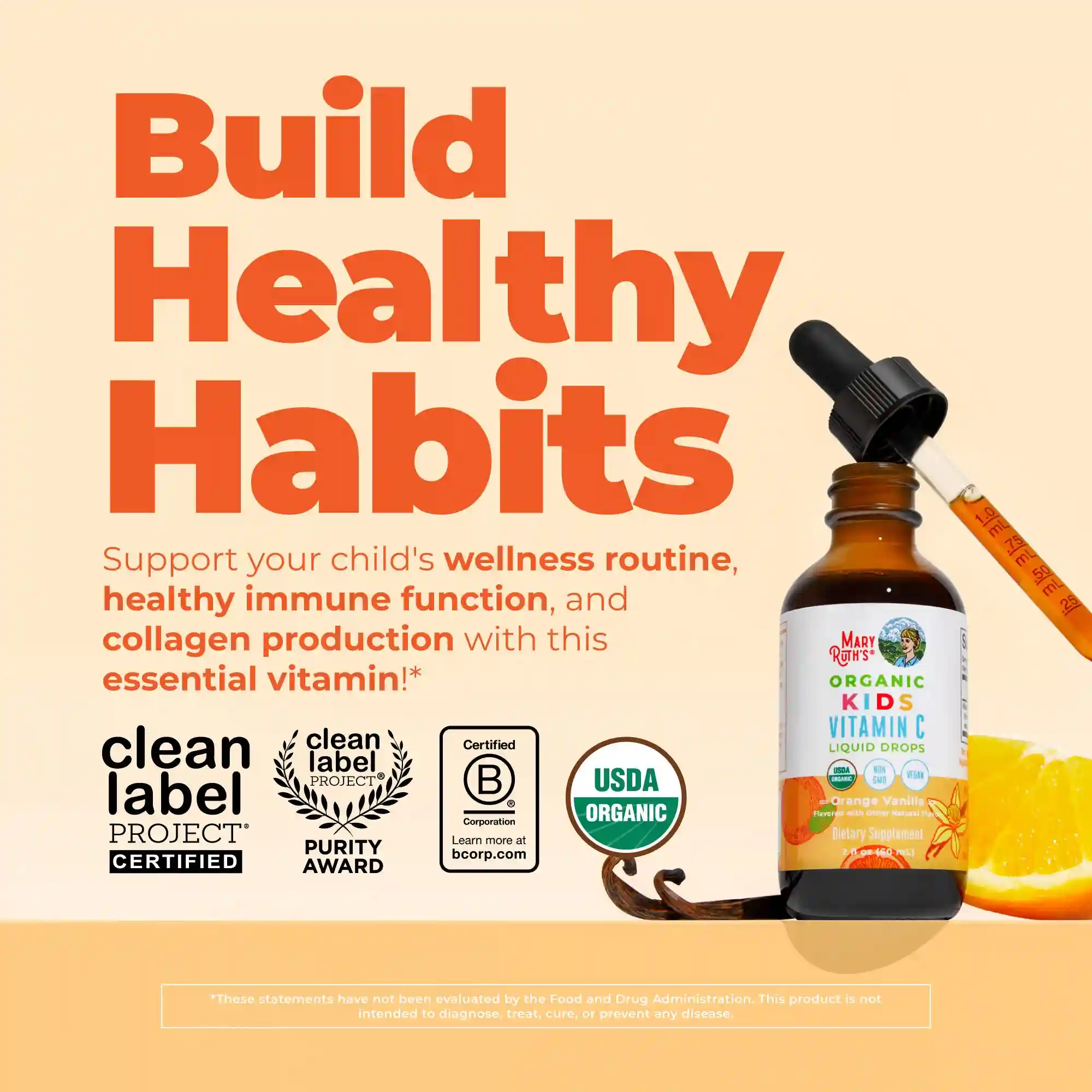 Alternative view of Organic Kids Vitamin C Liquid Drops