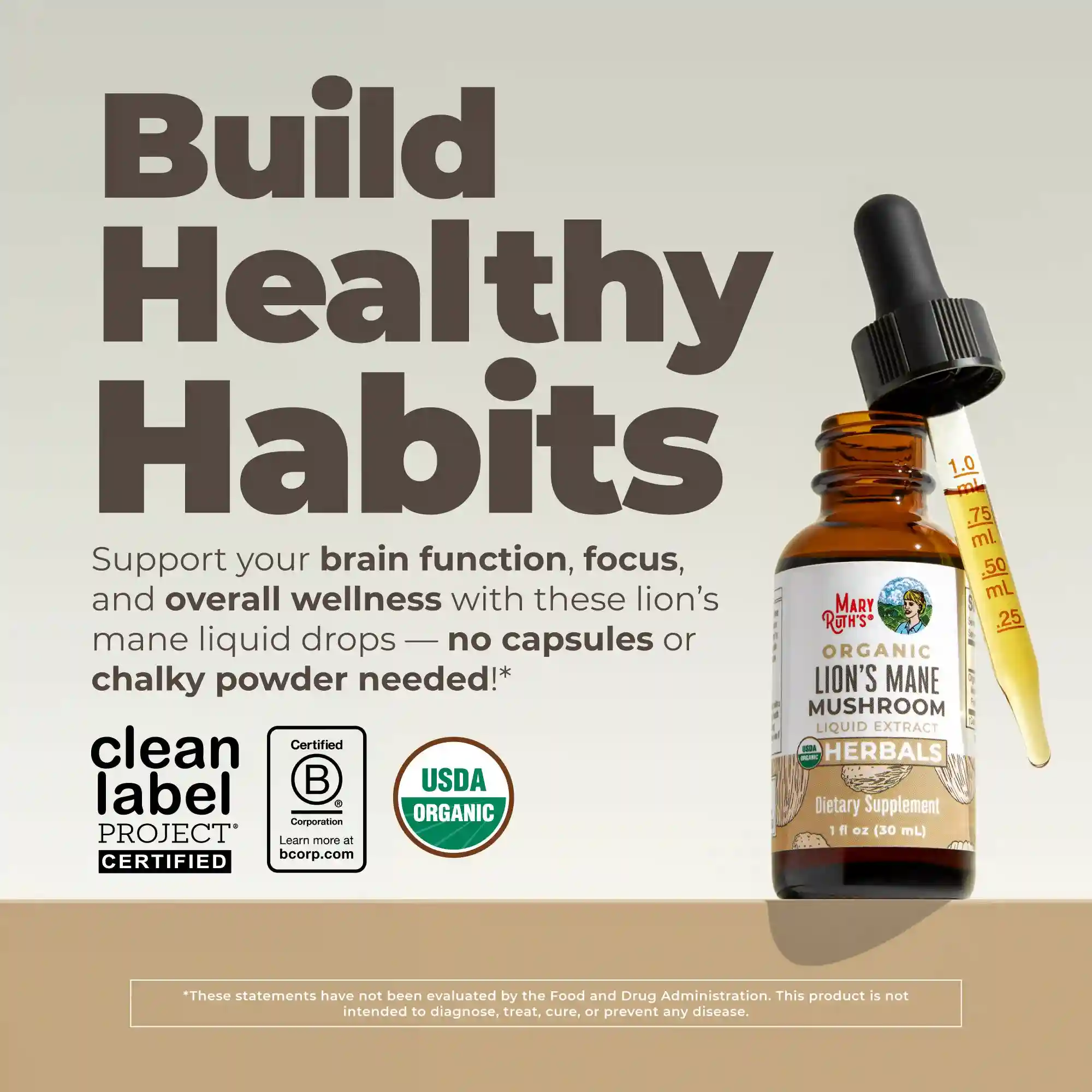 Alternative view of Organic Lion’s Mane Liquid Drops