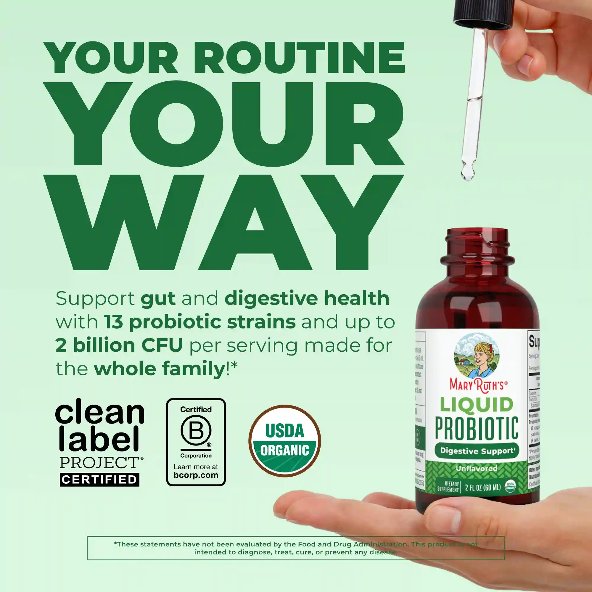 Alternative view of Organic Liquid Probiotic Travel Size
