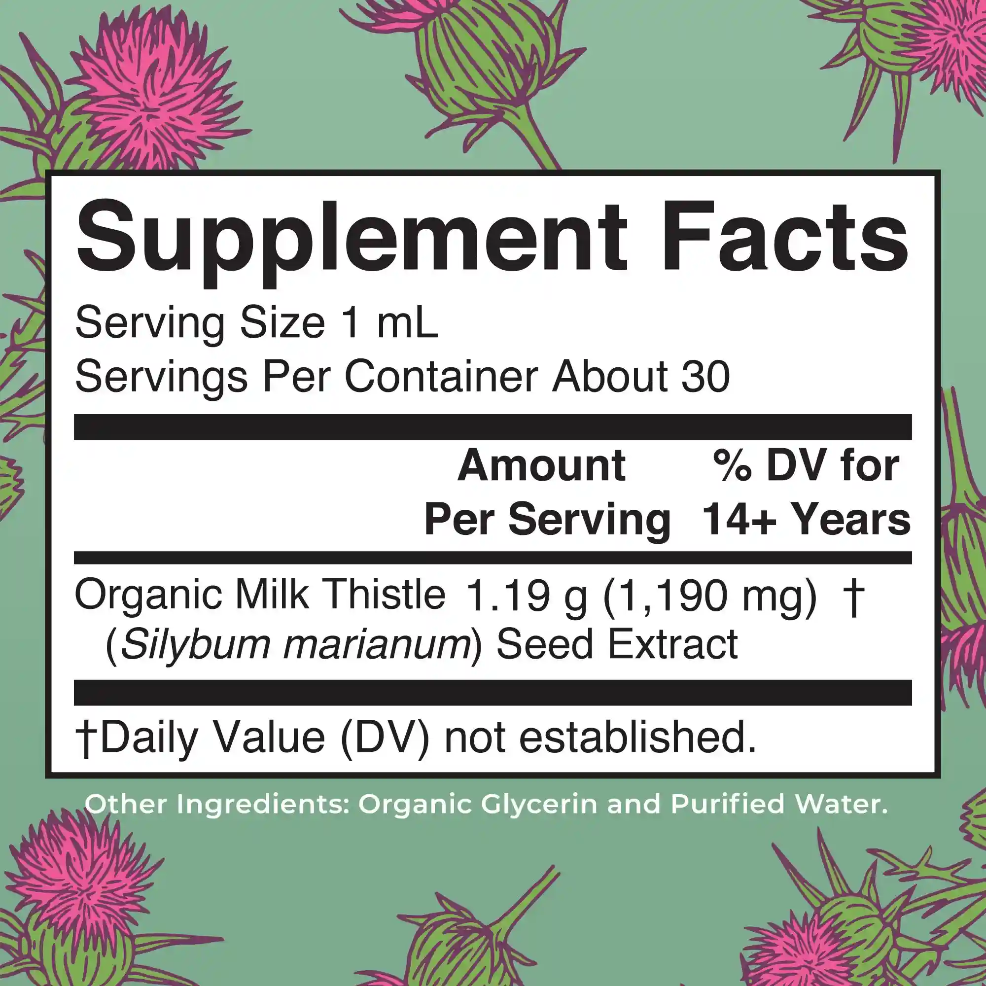 Alternative view of Organic Milk Thistle Seed Liquid Drops