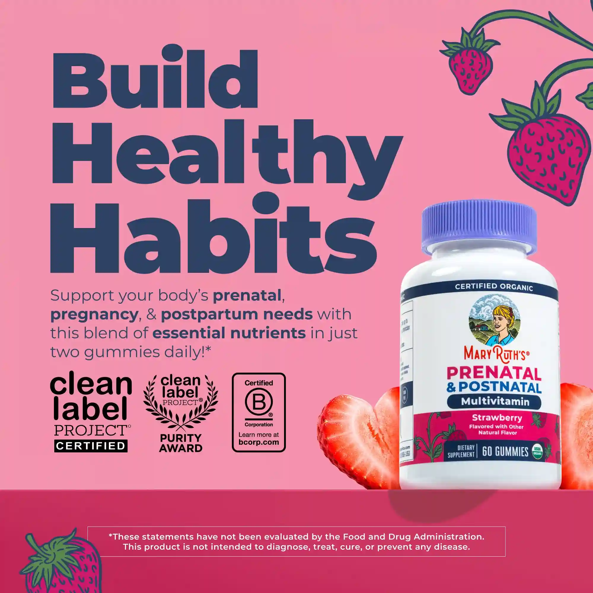 Alternative view of Organic Prenatal & Postnatal Multivitamin Gummies