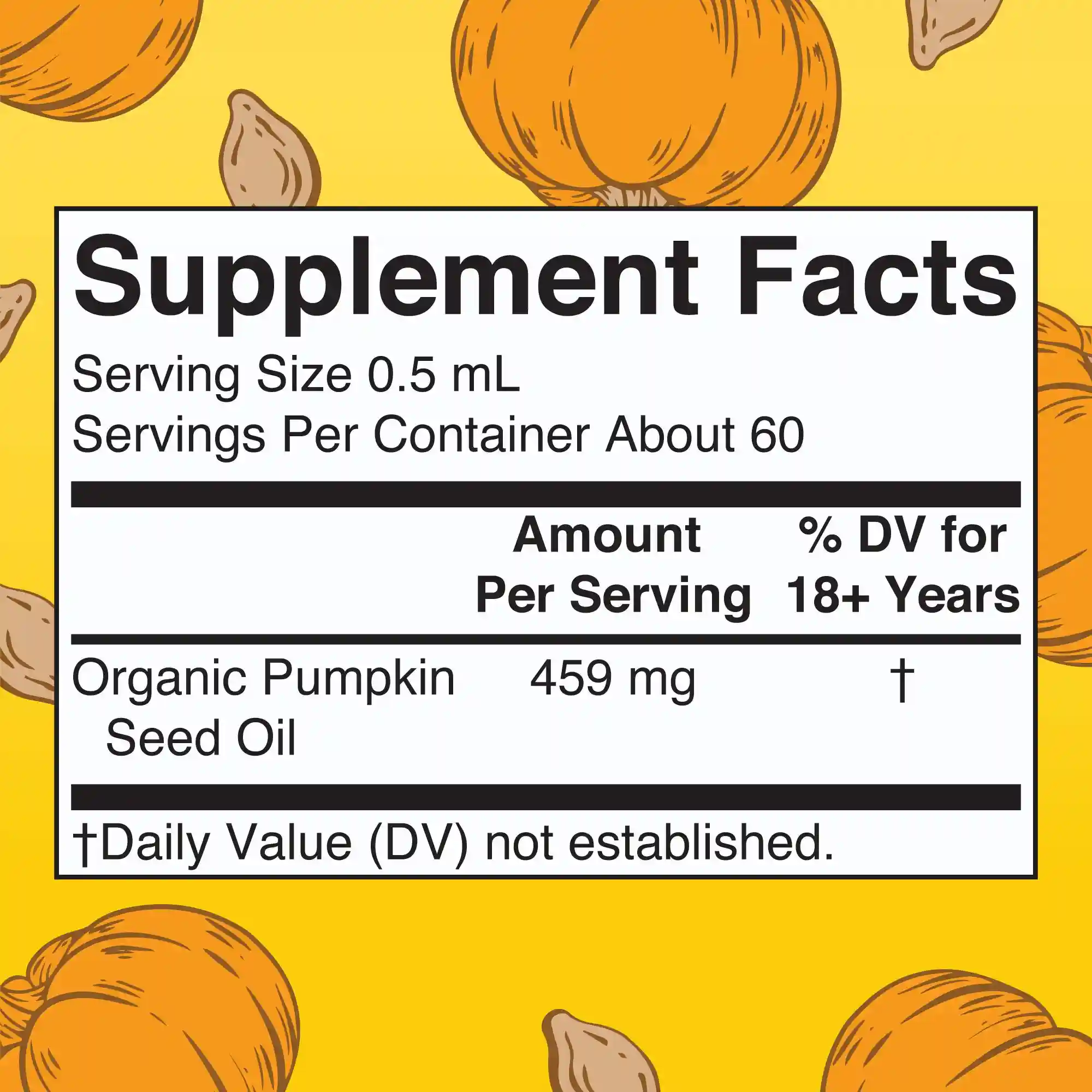 Alternative view of Organic Pumpkin Seed Oil Liquid Drops