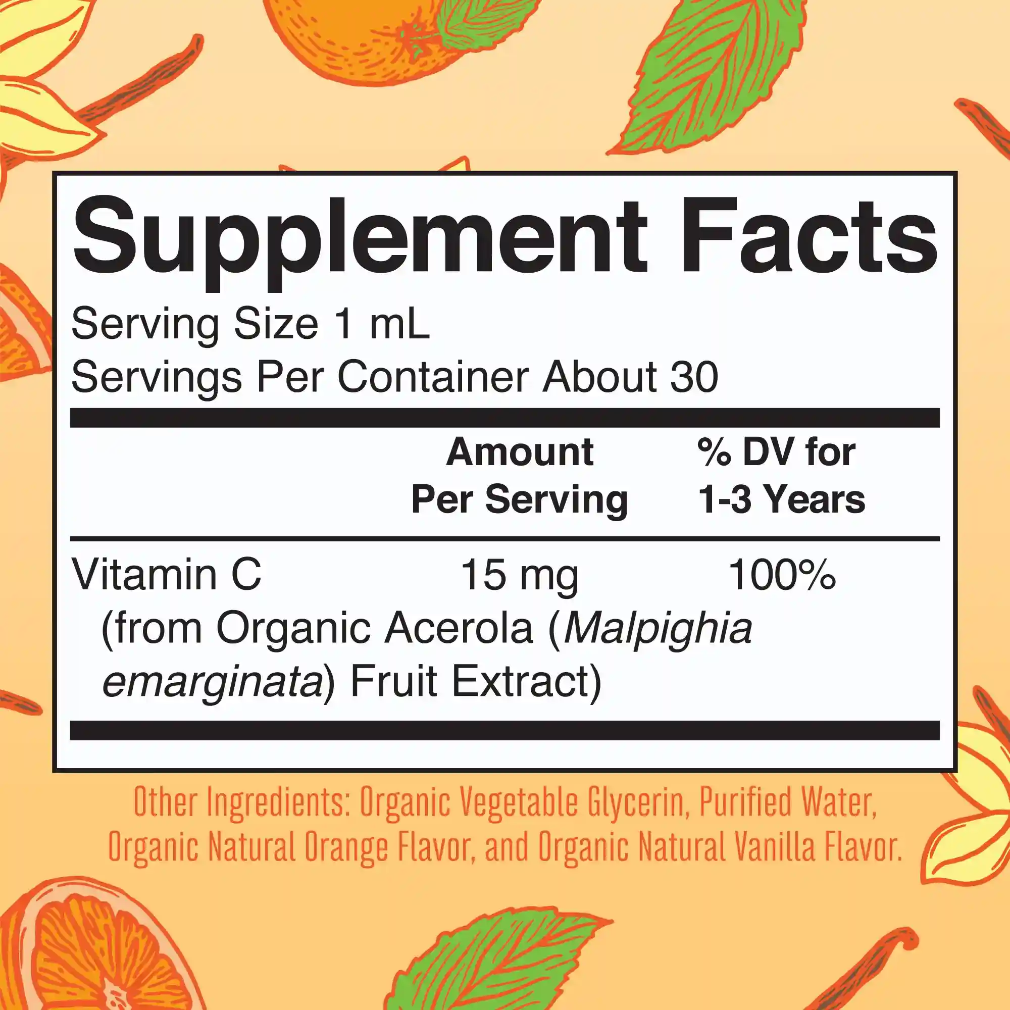 Alternative view of Organic Toddler Vitamin C Liquid Drops