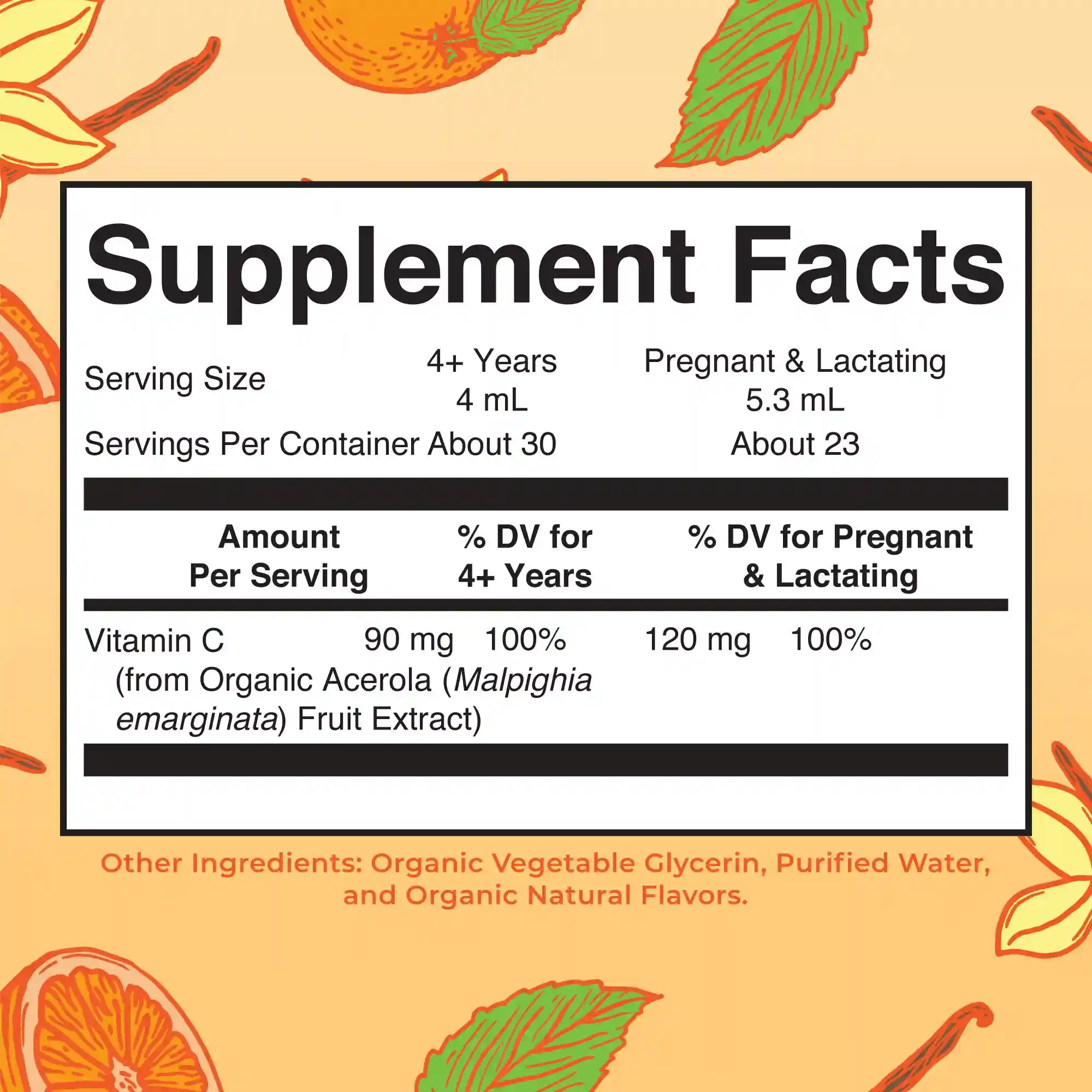 Alternative view of Organic Vitamin C Liquid Drops