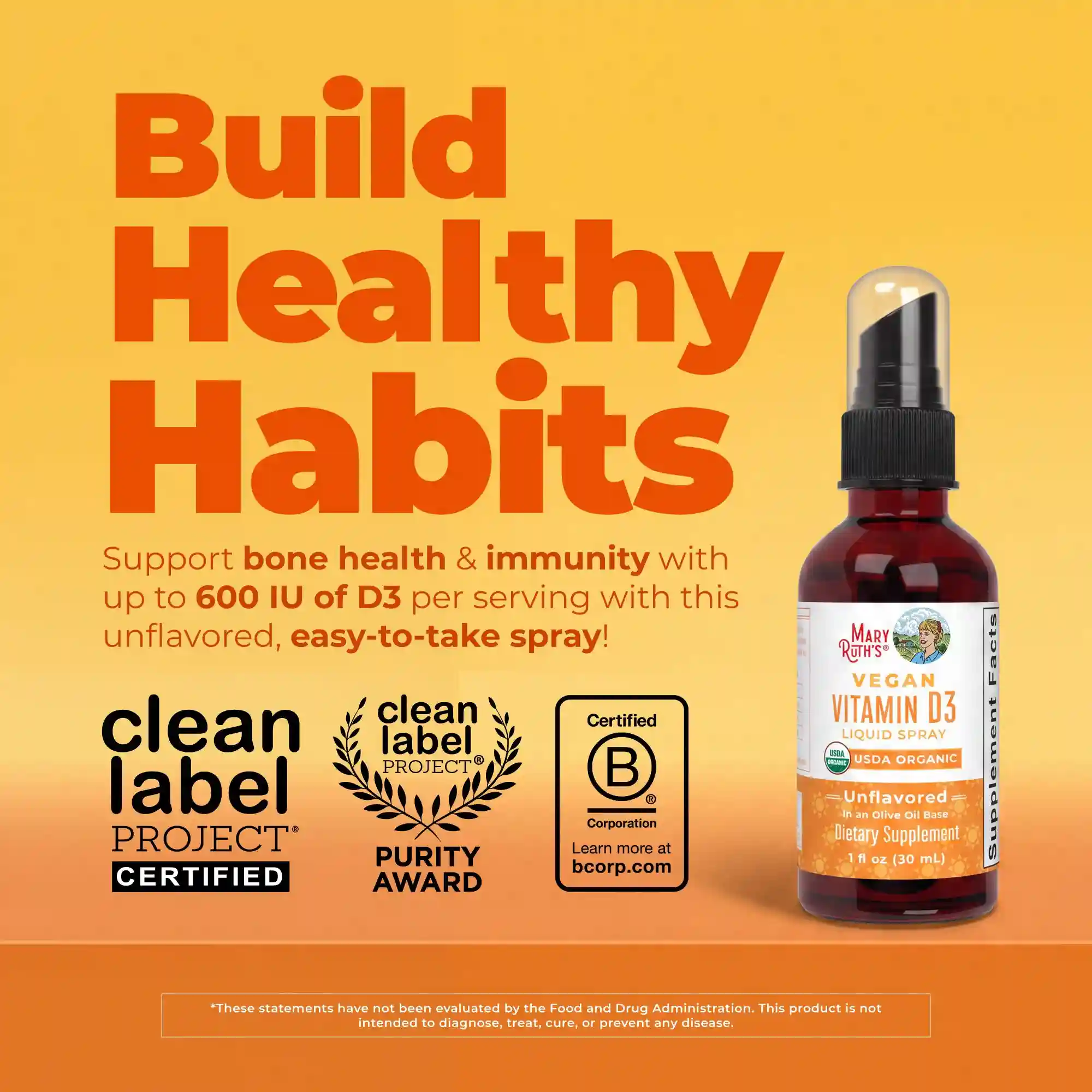 Alternative view of Vegan Vitamin D3 Liquid Spray
